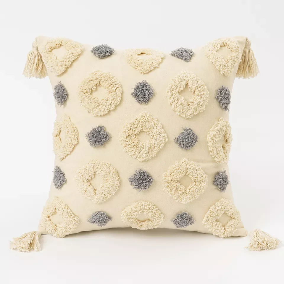 Luxury Cushion Covers 18x18 Macrame Boho Pillow Case Woven Tufted Boho Throw Pillow Cover With