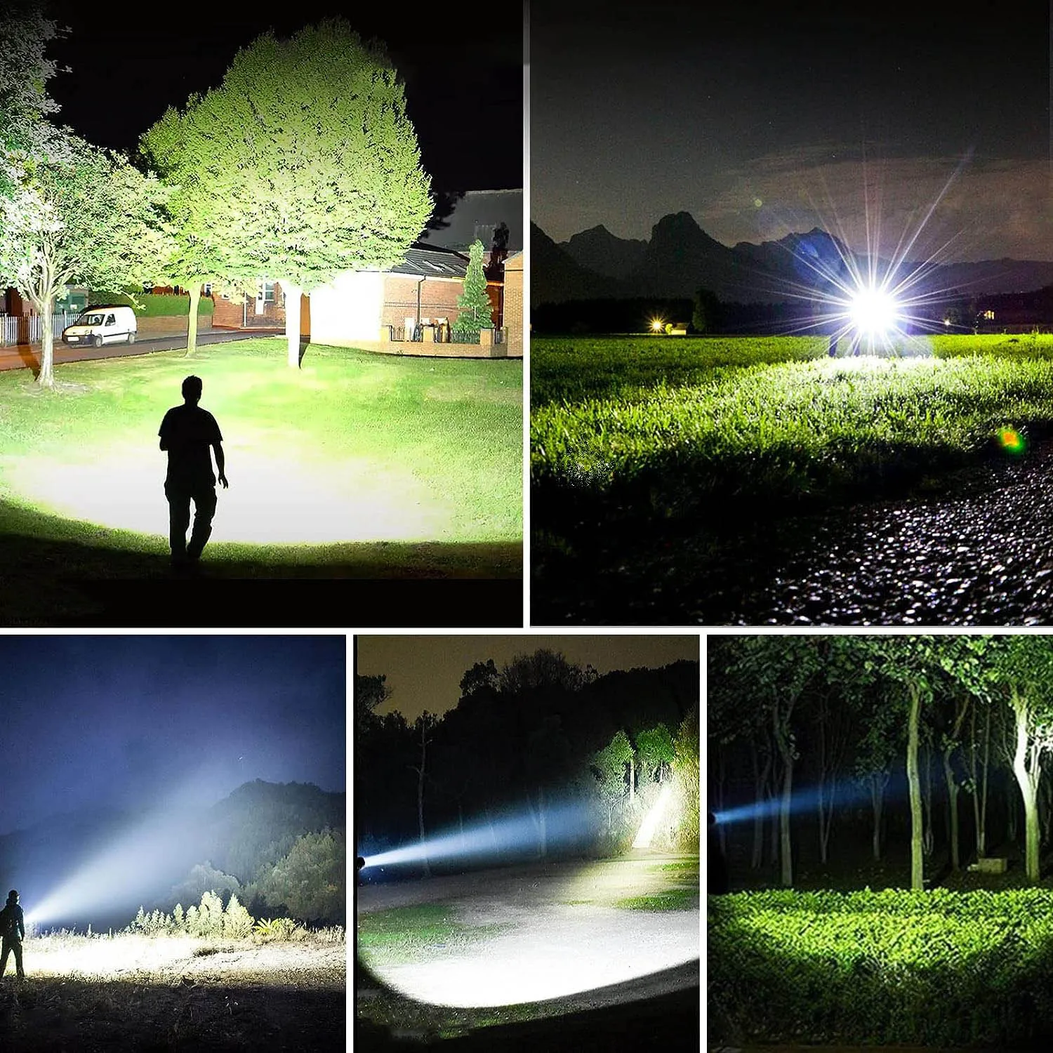Camping Emergency Headlamp Waterproof Mr Rechargeable Battery Led Solar Flashlights & Torches Light