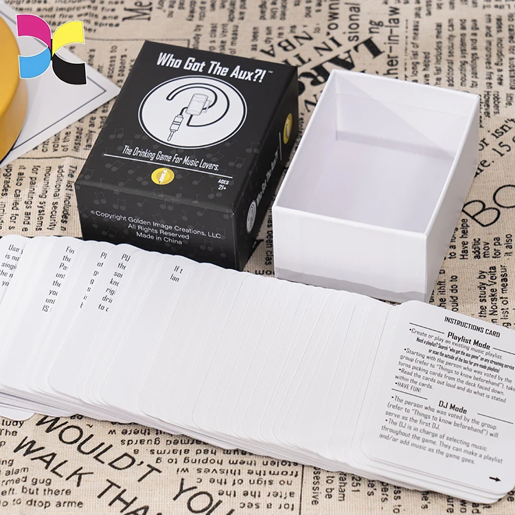 OEM Custom Printing Service High Quality Cardboard Box Flash Cards Printing Flash Playing Game Card for Adults