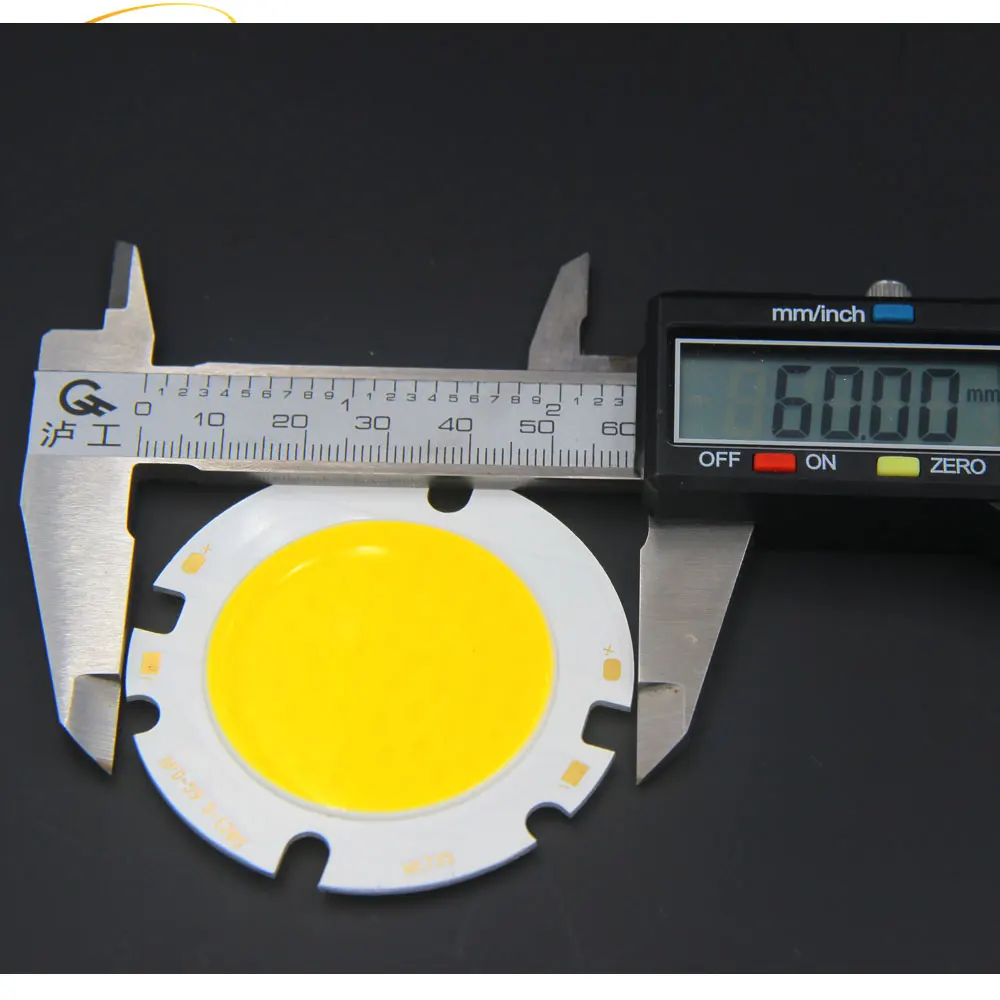 60mm Round COB LED Chip for Spotlights Downlights Ceiling Lights 10W 15W 20W 30W 42mm Lighting Surface Warm Natural Cold White