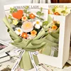 Bouquet di cotone rosa amore arancione-verde
