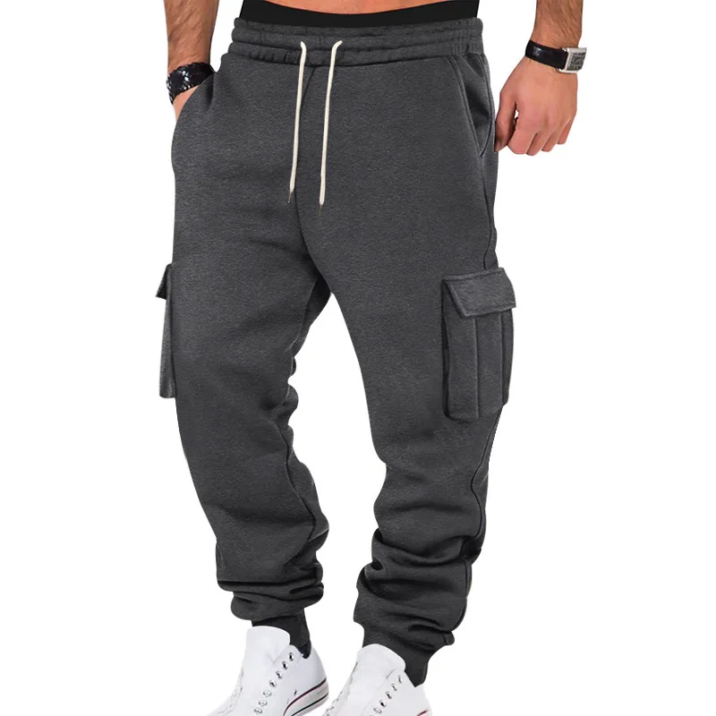 Salati Men's Casual Work Pants with Multiple Pockets and Drawstring Sport Casual Pants gallery 6
