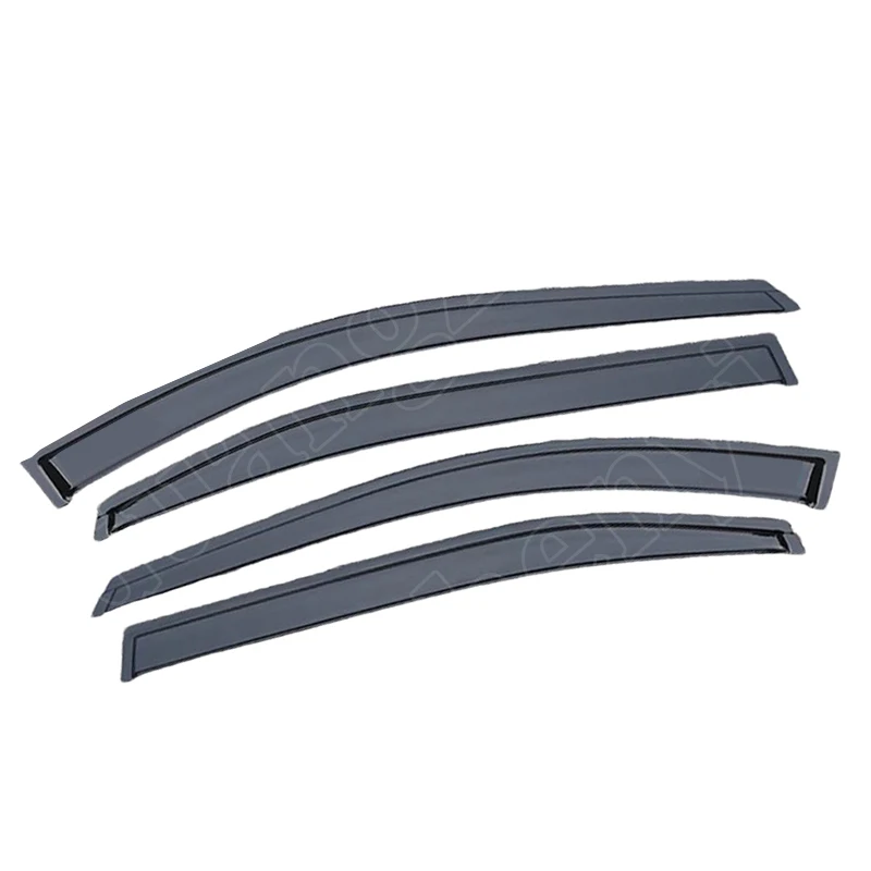 In-Channel Window Vent Visors For 2023-2025 Mazda CX-90 – Dark Smoke Tinted, 4pc Set