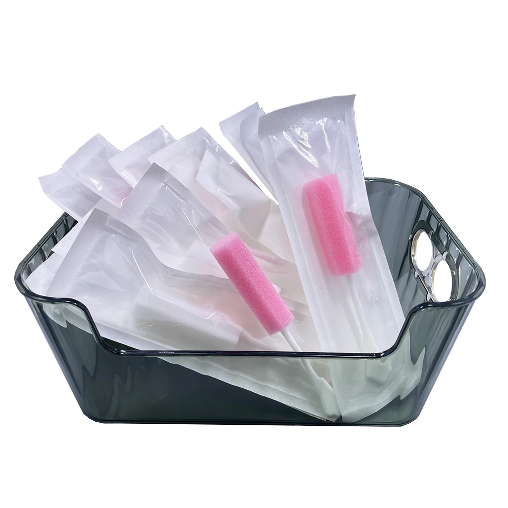 Disposable Sterile Female Vaginal Cleaning Foam Brushes Colorful Polyurethane (PU) Sponge Swabs Medical Consumables 30g Weight