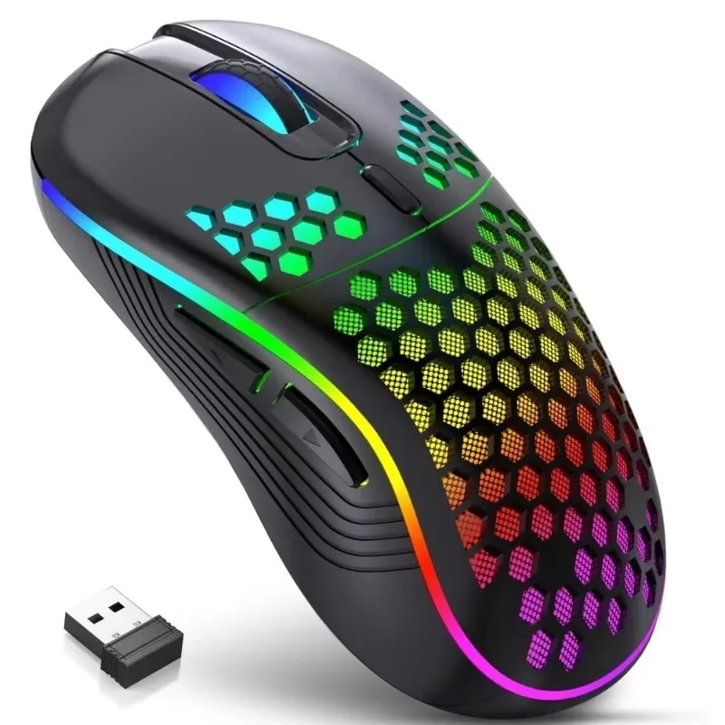 2025 New 6d 7200dpi Optical Sensor Rgb Backlight Game Mouse Lightweight Ergonomic Mice Wireless Gaming Mouse for Computer Laptop