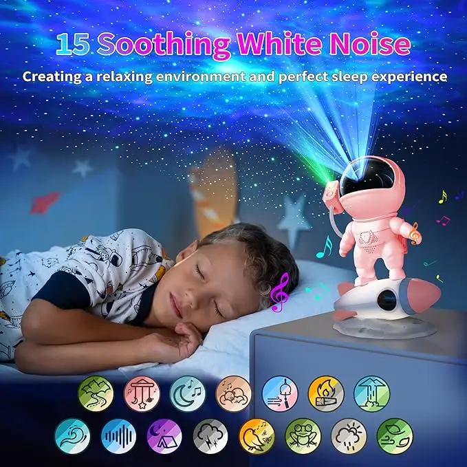 Lampe 3D Veilleuse Enfants Astronaute Fusée Decoration