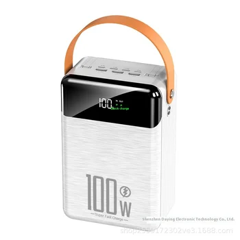 Large Capacity 100000 Mah Power Bank LED Super Fast Flash Charging Self-Contained Outdoor Mobile Power Supply Wholesale