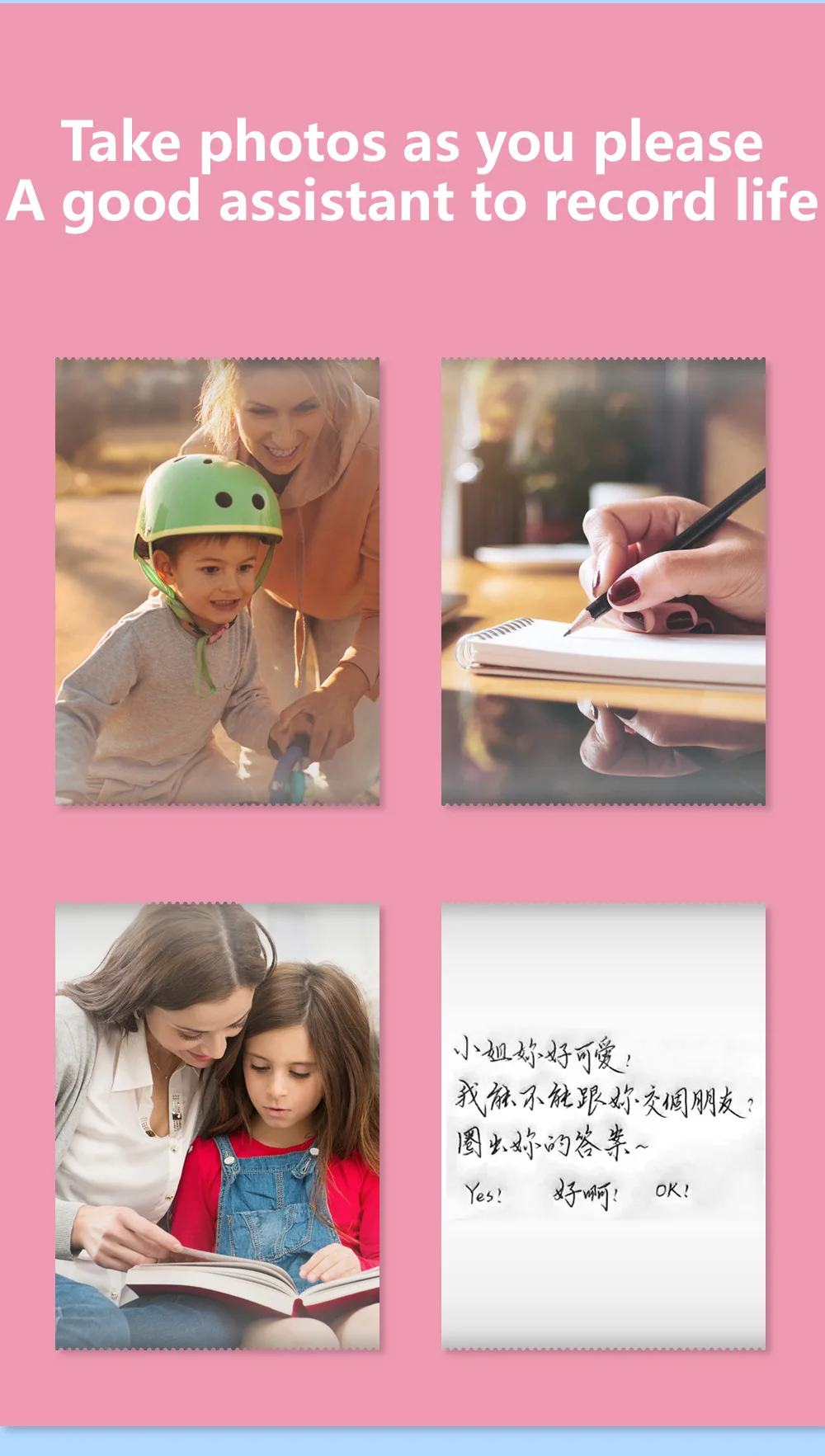 Mobile Mini Photo Printer Wireless BT Thermal Printer Pocket Label Printer