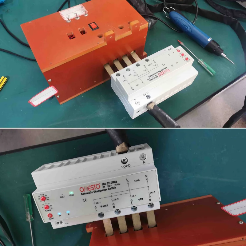 Onesto Dual Power Automatic Changeover Switch 63A Automatic Changeover Switch 1P+N Generator Transfer Switch
