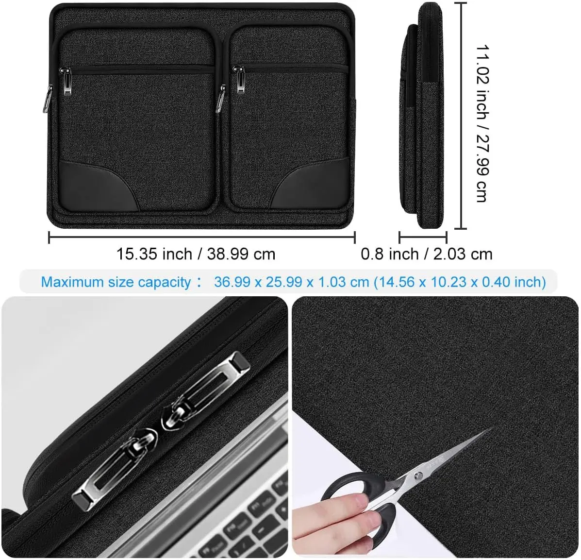 product laptop case 15 156 16 inches sleeve with 5 pockets laptop accessories easy carry and well organized pockets bags waterproof-31