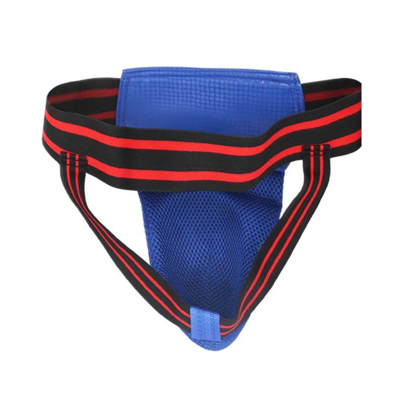 High Duality Groin Protection Kick Boxing MMA Sports Maya Hide Leather Boxing Equipment Crotch Guard for Sale