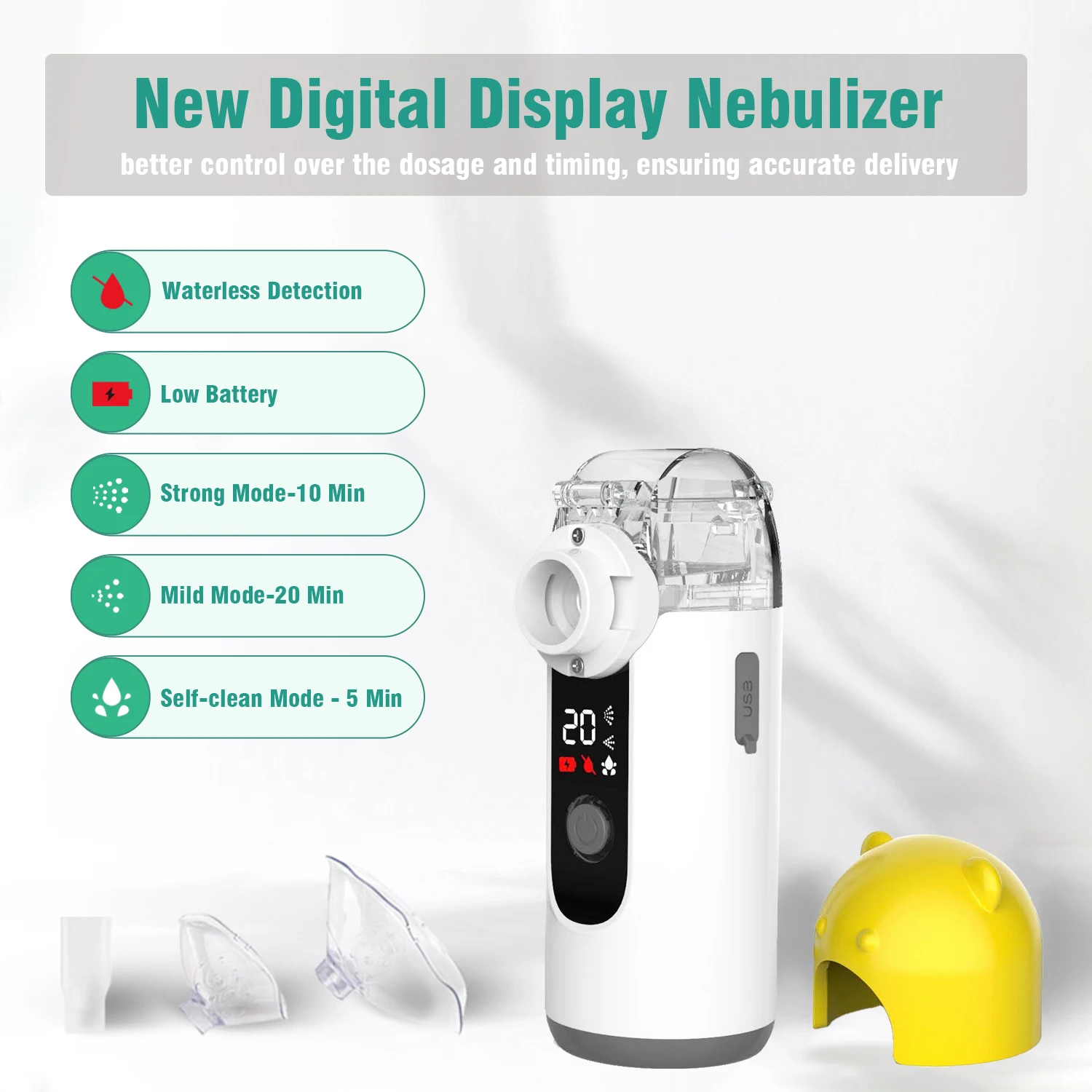 Ultrasonic Digital Mesh Nebulizer Machine - Image 3