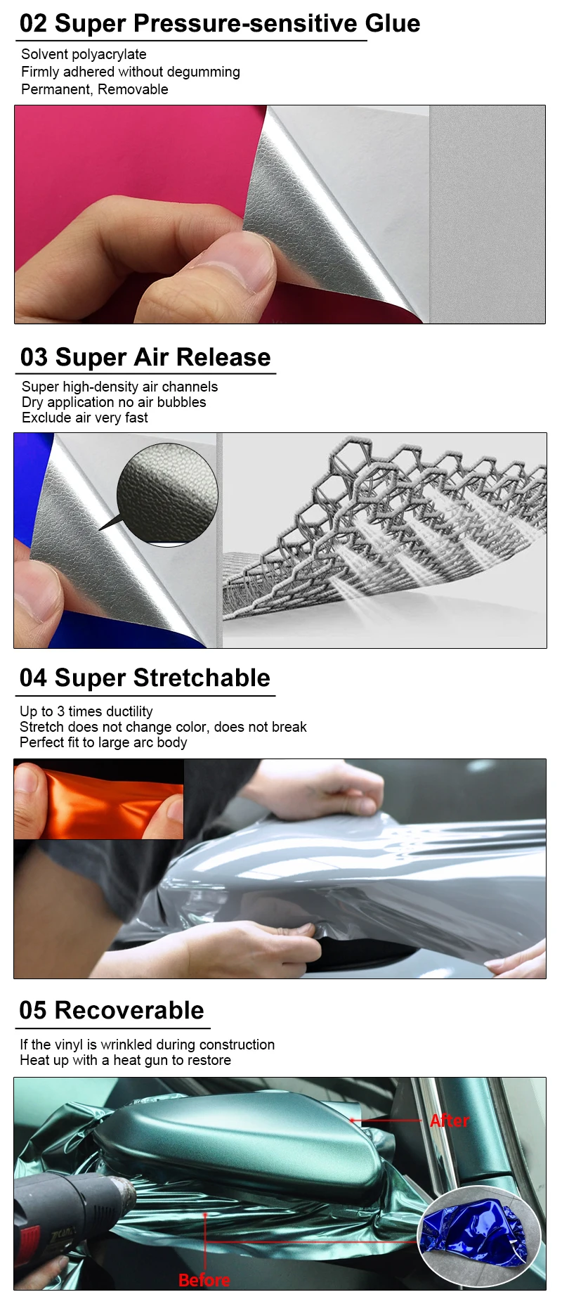 Custom Black Turns Red TPU Color Changing Film for Cars