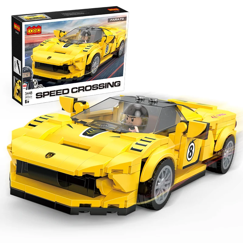 Cogo 3d Racing Car Model Blocks Toy Construction Educational Bricks ...