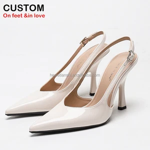 1216-2Custom New Fashionable Elegant Women Shoe Heels Pointed Toe Pumps for Spring/Summer Plus Size Options