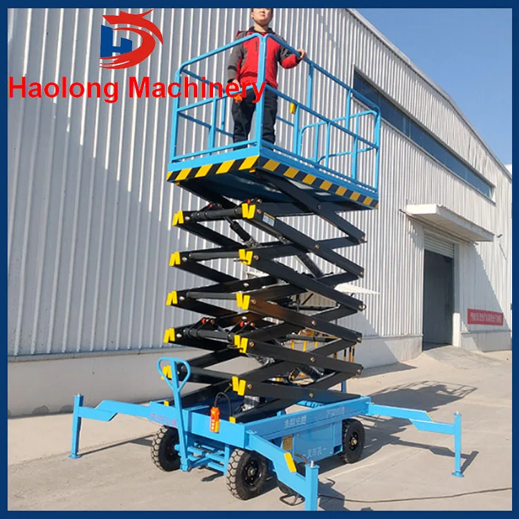 Self Walking Lifting Platform Electric Scissor Type Operation Climbing ...