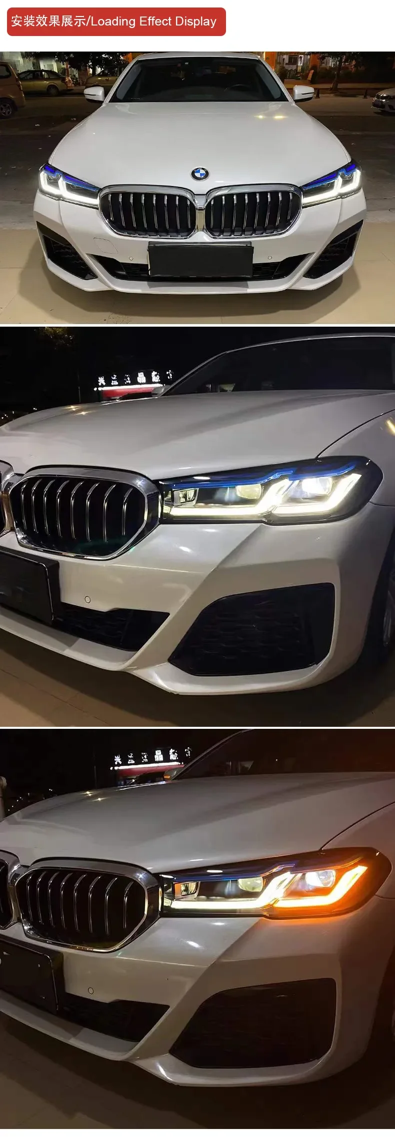 Headlight Assembly For BMW 5 G38 G30 2017-2020 Car LED Headlight