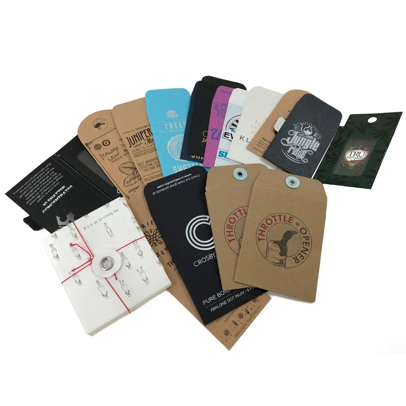 Printable shatter coin envelopes mini oil extracts packaging envelopes