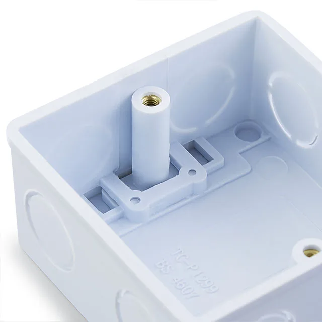 Single Box PVC Plastic Switch Box for Electrical Installations