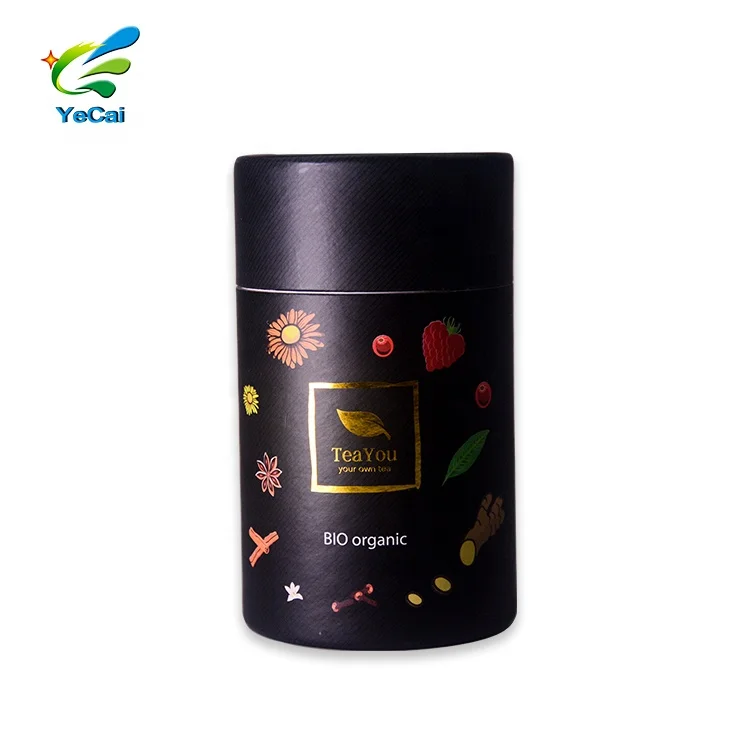 Coffee Bean Loose Tea Airtight Collagen Protein Powder Cardboard Paper Packaging Container Box Cardboard Tube Cylinder Boxes