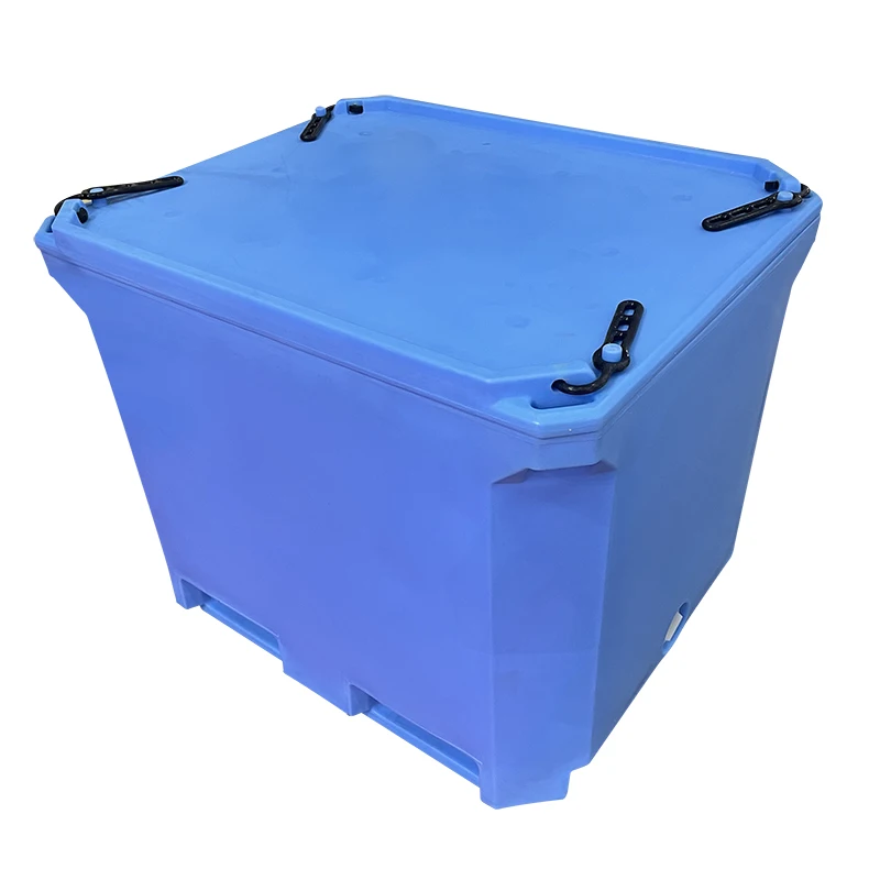 heavy duty 660l rotomold large lldpe double wall insulated fish tub for Food Transportation and Storage