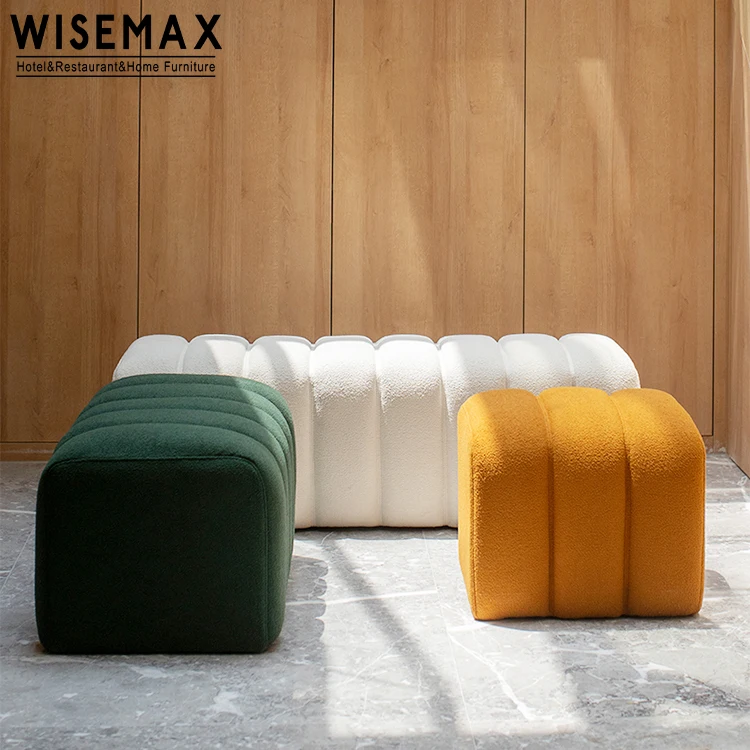 Мебель WISEMAX для гостиной мебель в скандинавском стиле деревянная рама форме гусеницы тканевый оттоманка табурет