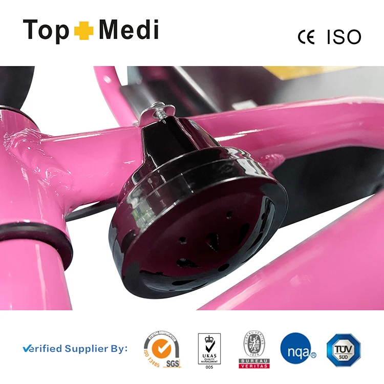 Fashion Pink Aluminum Folding Lightweight Electric Wheelchair for Adult