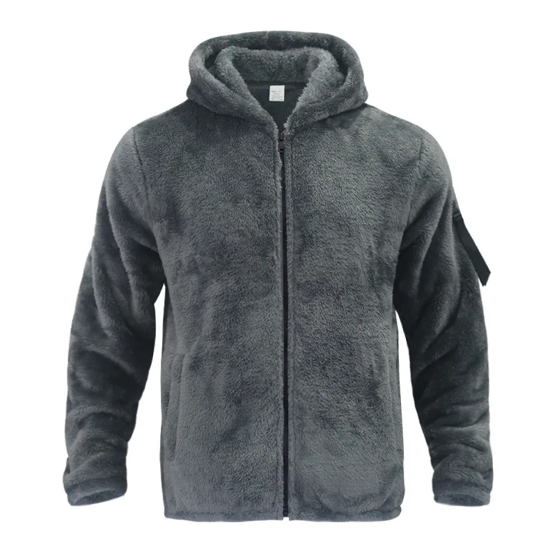 Mens Fleece Coat Winter Autumn Warm Long Sleeve Jacket