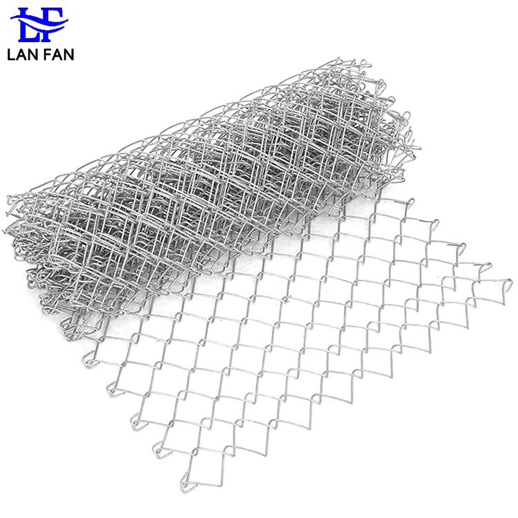 Hot Dipped Galvanized 12 Gauge Chain Link Fence Wire Mesh PVC Coated Iron Wire Mesh