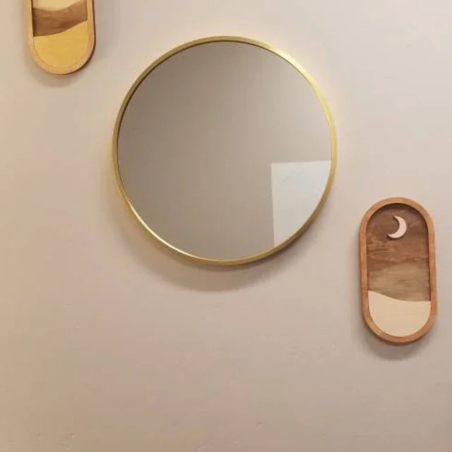 Support Customization Minimalist Wall Art  Crafts Decoration Sun and Moon Wooden Art for Home Wall Decoration