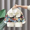 Jacquard cotton coat apricot