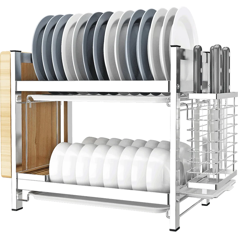 Stainless Plate Rack Kitchen Stand Dish Drying Rack Kitchen