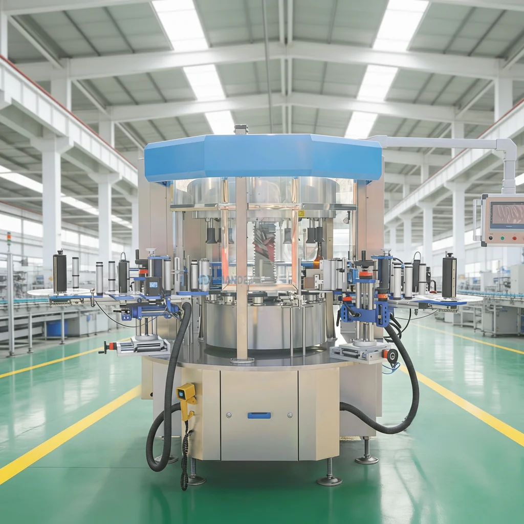 High Quality Automatic Glass Round Bottle Three Station Servo Electronic CAM Sticker Labeling Machine