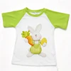 Easter Bunny Print Lime Green Short Raglan Tee