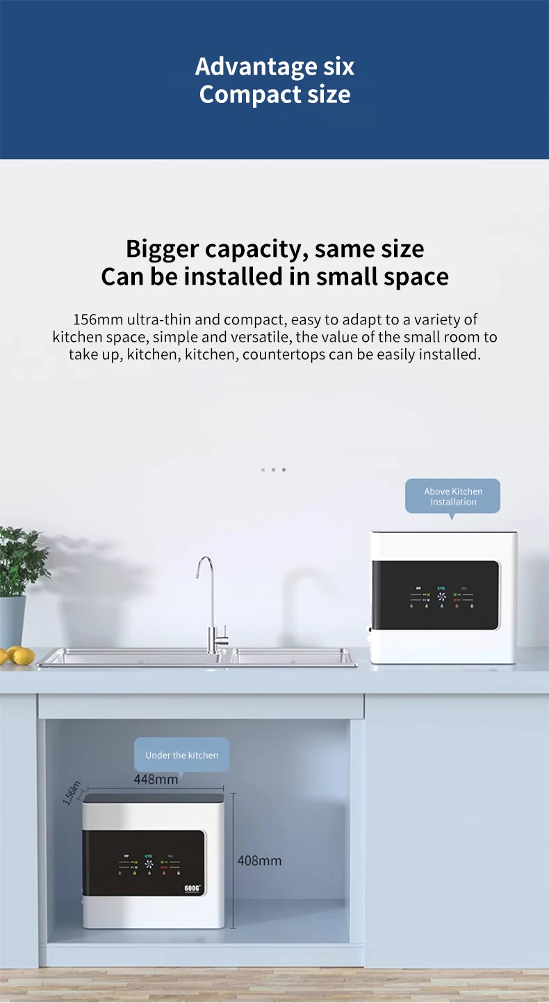 OEM/ODM 600G 800G 3-stage Home Use RO Water Purifier for Mothers and Babies