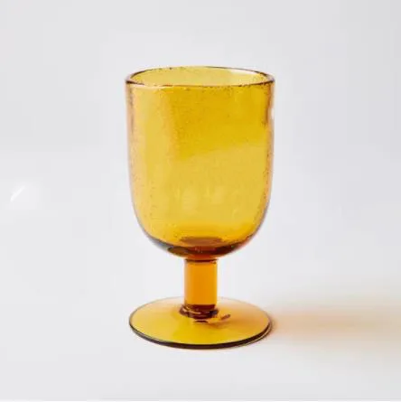 Custom Short Stem Colored Glass Juice Cup Restaurant Drinkware Red Wine Goblet