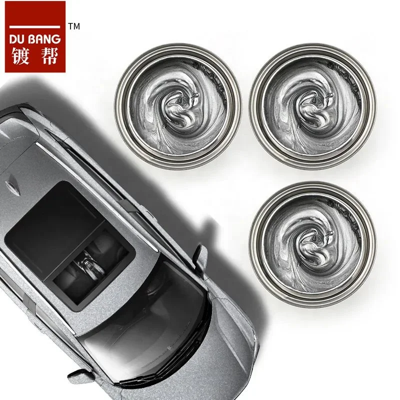 Car Paint Mixing System Refinish 1K Acrylic Silver Gray Metallic Car Coating Paint Car Paint Silver Color Base Sparkle