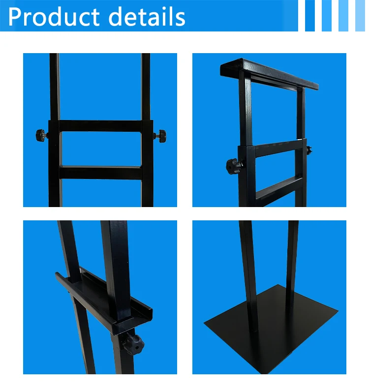 Durable Black Display Stand Poster Stand Billboard Stand For Restaurant