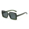 Transparent green frame-gray lens