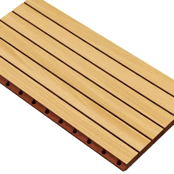 New Color acoustic Panel Wooden Wood Acoustic Slotted Wall Panels sound proof board