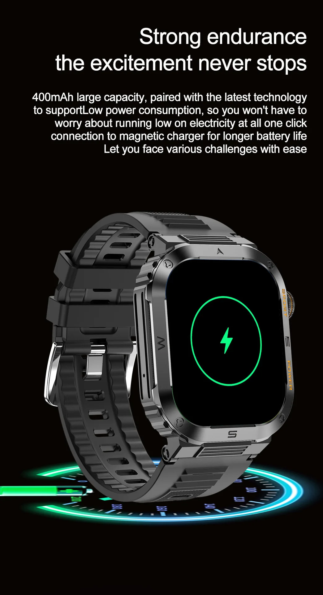 Mt39 Outdoor Sports Smart Watch 1.96 Inch Fitness Tracker Calling Reloj Montres Intelligentes Zegarek Ip68 Waterproof Smartwatch