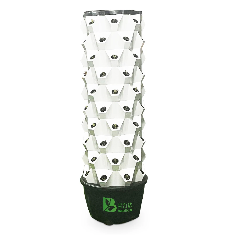 65L 10 Layer 80 Holes Dwc Aeroponic Growing  Tower Farming Vertical Garden  Hydroponic Systems for Sale