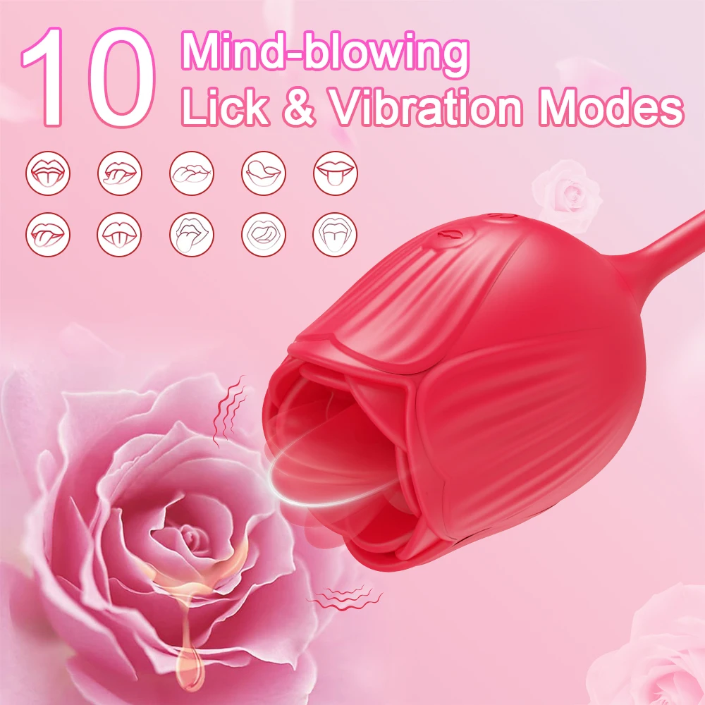 Hot Selling 2 in 1 Rosa Vibrator Stimulator Rosa Vibrator for Women Rosa  Vibrator