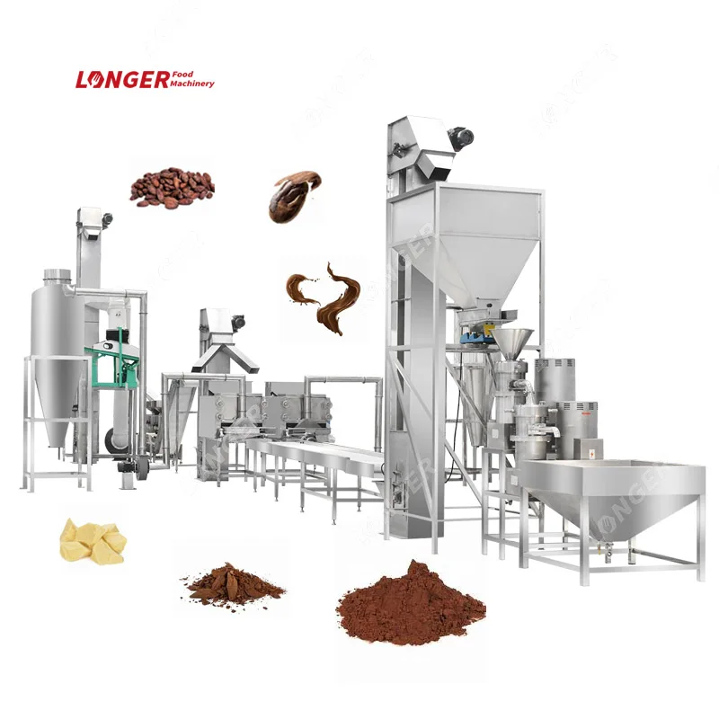 Small Cacao Powder Butter Making Machine Plant Cocoa Bean to Chocolate Machine