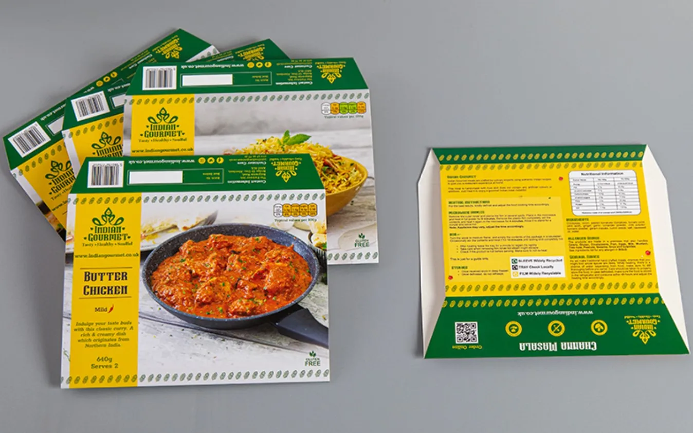 Customized Print Kraft Paper Box Plastic Tray and Foil Container Sleeves Cardboard Food Packaging Sleeve