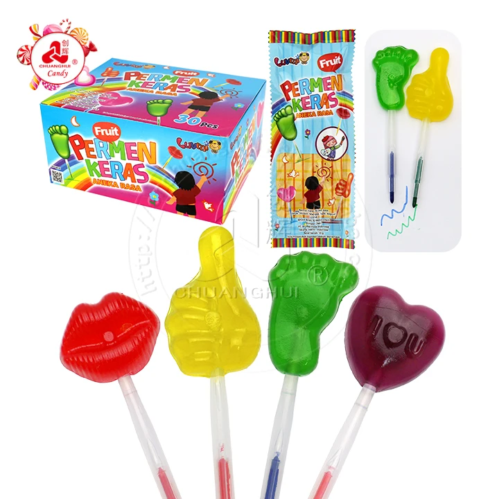 lollipop with pen stick