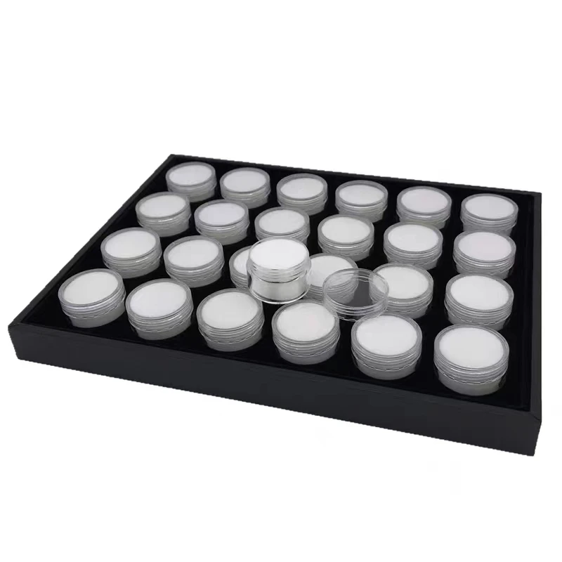 Diamond display Jewelry box sorting independent small round bottle Nail storage Box