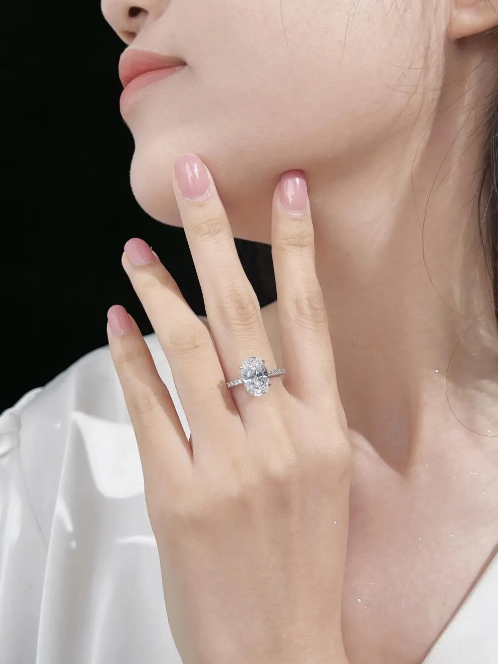 KAKODIY Luxury High End Promise 925 Sterling Silver Engagement Women's Pink Cubic Zirconia Wedding 5A Zircon Ring detail 1