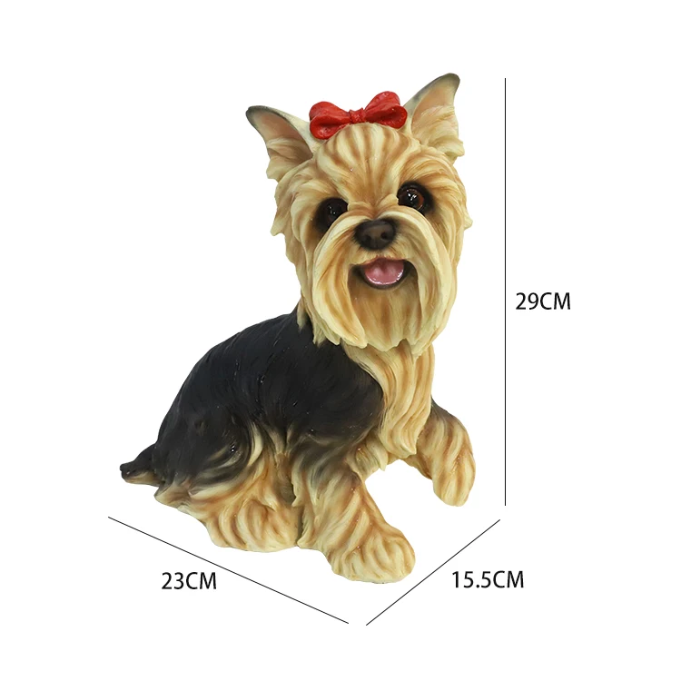 Outdoor Garden Dog Sculpture Life Size Realistic Resin Dog Statues