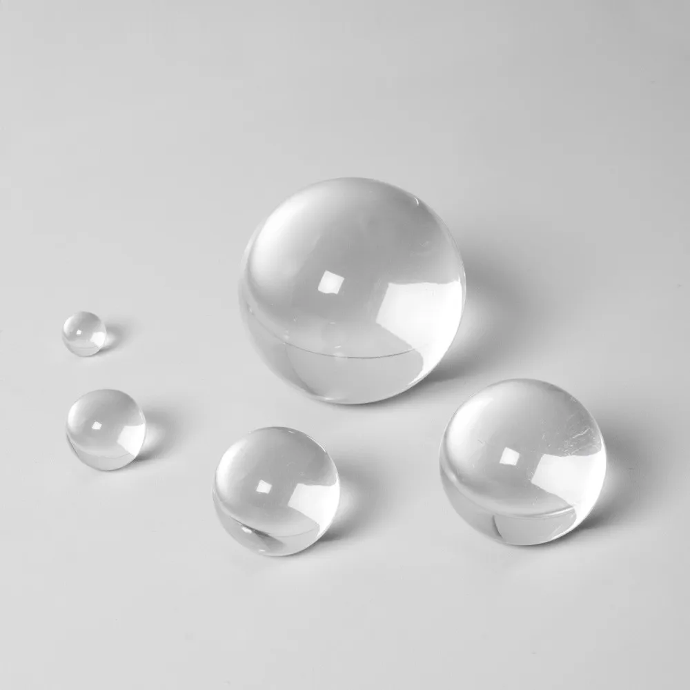3 Solid Round Clear Acrylic Balls